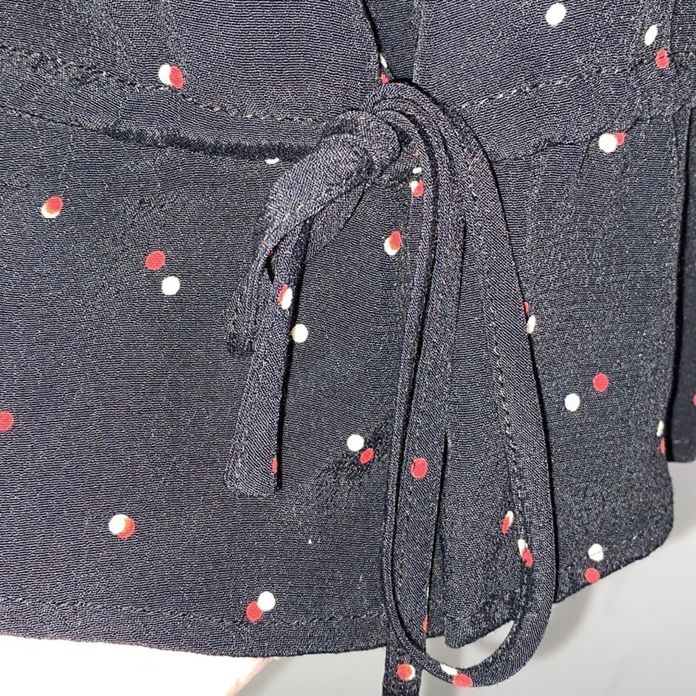 Rails Beaux Blouse In Black Offset Dot Size Small - image 4